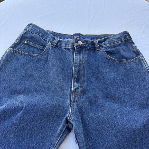 Basic Editions Straight Denim Jeans Men's 38Wx30L Blue Cotton 5 Pockets - Picture 2 of 16